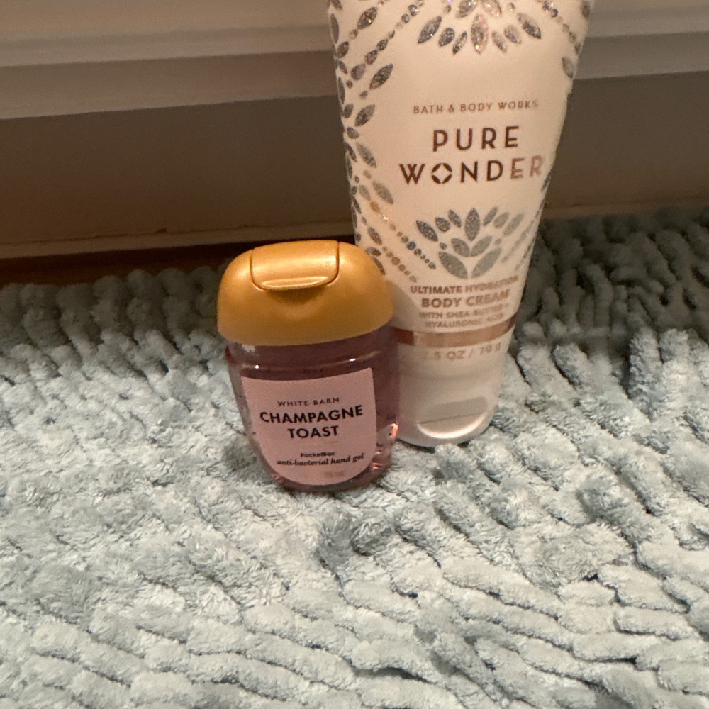 Bath and body works Pure wonder body cream and sanitizer